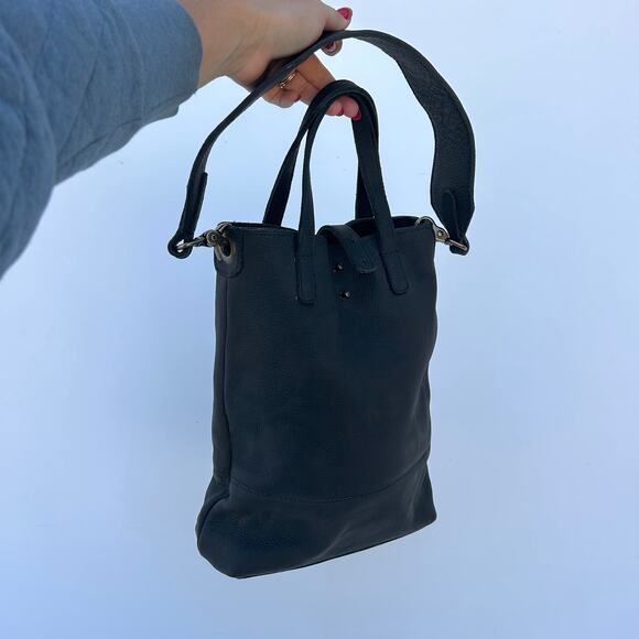 New Parker Clay Valley Wine Tote Leather Black Cylindrical Two Bottles - Picture 3 of 14